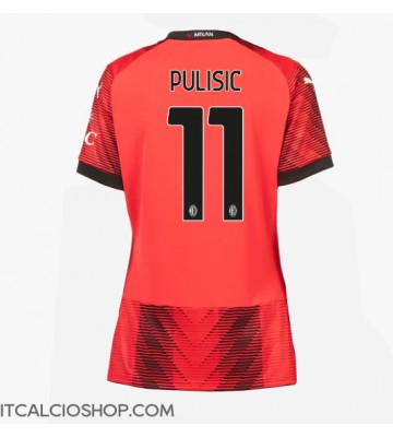 AC Milan Christian Pulisic #11 Prima Maglia Femmina 2023-24 Manica Corta